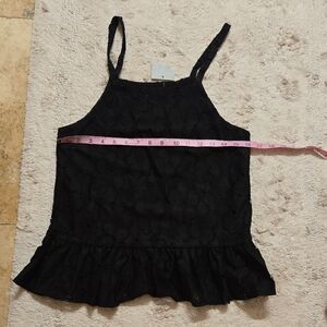 Anthropologie Black Lace Camisole Top